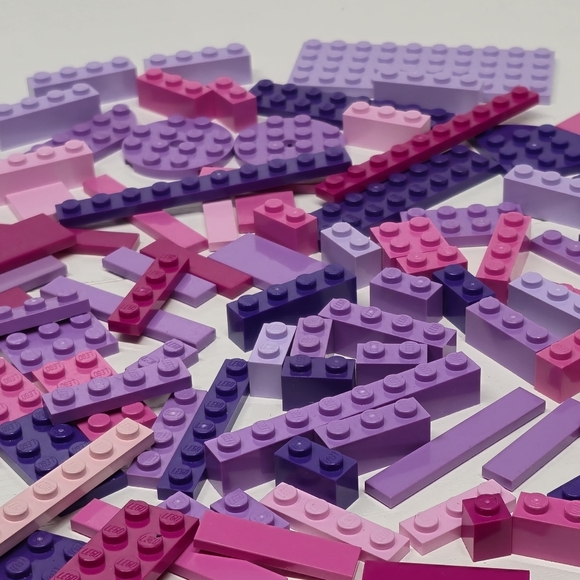 Lego Lot Mixed Pinks &Purples Bricks, Tiles & Plates (150pcs) - Picture 8 of 8
